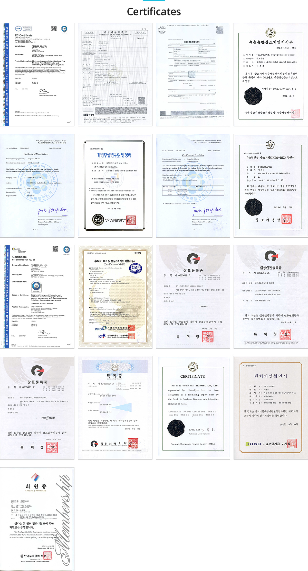 Certificates